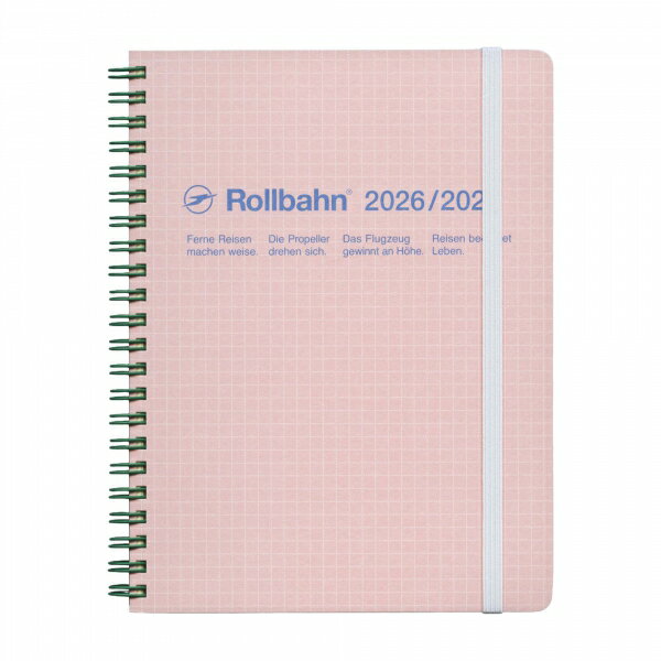 2026年 手帳 3月始まり 月間ブロック ロルバーンダイアリー A5 スコラ【ライトピンク】