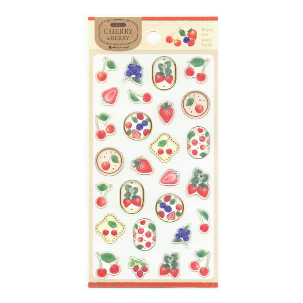 レジンシール大 オーチャード【チェリー】レジン シール ステッカー 金箔 キラキラ かわいい