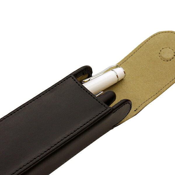 Writers Pensheath バケッタレザー 2本用 ペンケース【ブラック】 kdmbz-10209607 文具・文房具のKDM 楽天市場支店 サンプル画像3