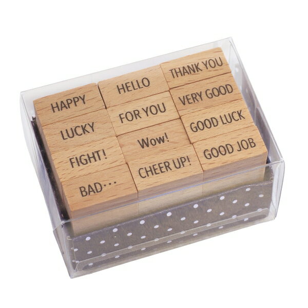 樂天商城 - ウッドスタンプ【英文字セットA】手帳デコ 木製ハンコ