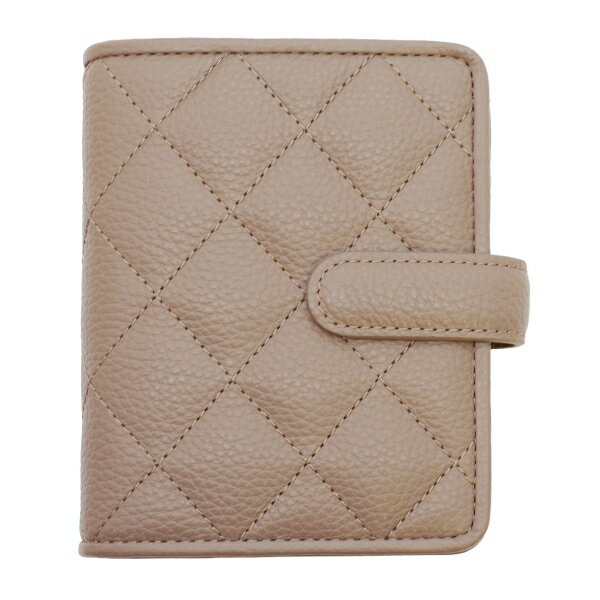 キルティング M5 16mm ベルトホック システム手帳【グレージュ】