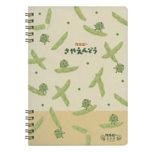リングノート B6サイズ カルビーレトロ 5mm方眼【さやえんどう】