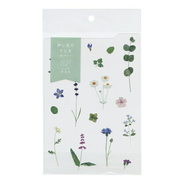 下じき B6サイズ インデックス付き【草木花・ハーブ】