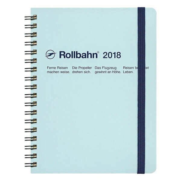 【訳あり特価】B6変型 月間ブロック ロルバーンダイアリーL【ライトブルー】2017年10月から 180014 340