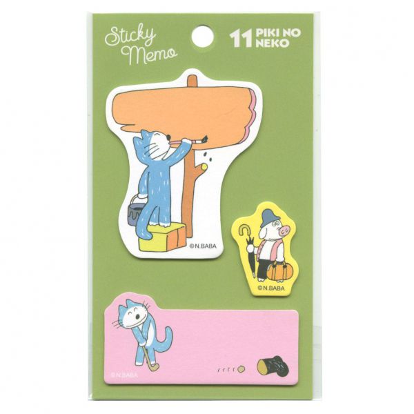 樂天商城 - 11ぴきのねこ ダイカット付箋【ぶた】絵本イラスト 馬場のぼる