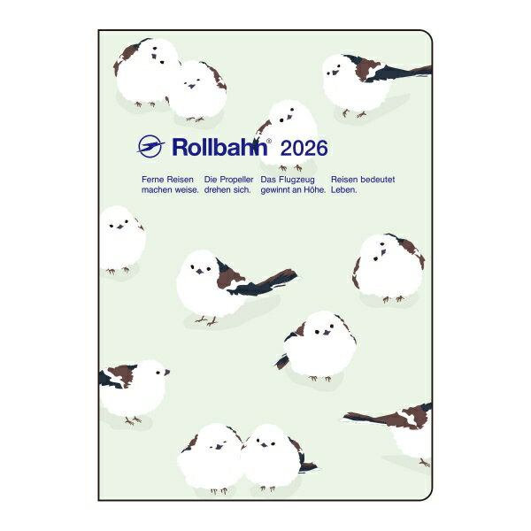 2026年 手帳 10月 月間 ロルバーンノートダイアリー アニマル A6【シマエナガ】