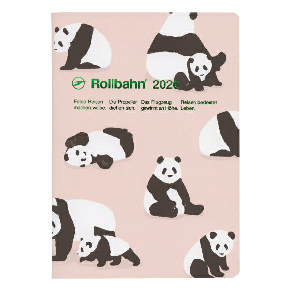 2026年 手帳 10月 月間 ロルバーンノートダイアリー アニマル A5【パンダ】