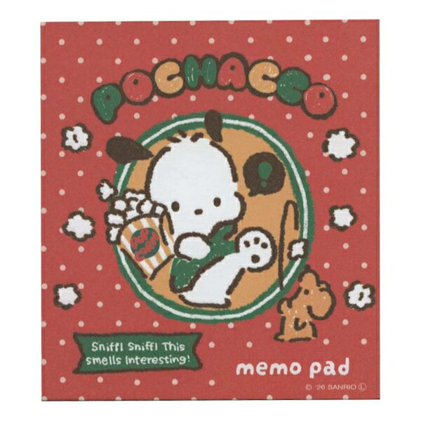 昔ながらのレトロパッケージをイメージしたお菓子文具シリーズ「サンリオキャラクターズおやつパーティー」のブロックメモです。たっぷり100枚綴りで25枚×4柄も入っているので気軽に使えるのも嬉しいポイント!内容:100枚(25枚×4柄)生産国:日本サイズ：縦=90mm　横=80mm　厚さ=9mm表紙仕様：縦開き商品色傾向：赤 イラスト表紙パターン：ポチャッコ商品番号175786商品名サンリオキャラクターズ おやつパーティー メモパッド【ポチャッコ】100枚JAN4952270332687メーカー古川紙工メーカー品番LM402色違い・柄違いの商品⇒ 色違い・柄違いの商品をすべて確認する【古川紙工】サンリオキャラクターズ おやつパーティー シリーズを確認する600000026853: 200000005717: