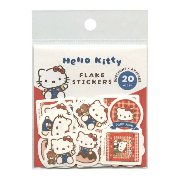 Rakuten - サンリオ おやつパーティー 和紙フレークシール 【ハローキティ】20枚入