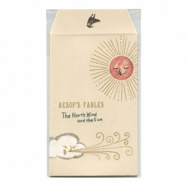 シンジカトウ氏の可愛いイラストで描かれた「イソップ童話」シリーズのポチ袋です。物語の印象的な場面がチャーミングに描かれているので持っているだけでお話の世界に入り込めます。お年玉やちょっとしたお礼・小さなアクセサリー入れなどに最適です。同柄3枚入サイズ：縦=135mm　横=70mm　厚さ=2mm商品色傾向：黄色 イラスト表紙パターン：太陽商品番号165214商品名Shinzi Katoh/シンジカトウ ポチ袋(小) イソップ童話【北風と太陽】JAN4580703632792メーカー木野瀬印刷メーカー品番PB-01060色違い・柄違いの商品⇒ 色違い・柄違いの商品をすべて確認する【木野瀬印刷】Shinzi Katoh/シンジカトウ イソップ童話を確認する600000024768: 200000004746: