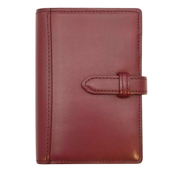 システム手帳 ミニ5サイズ ピアス リング径11mm 【ワイン】