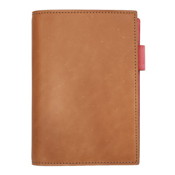 LOAPAD 朝霧コードバン ミニ6コンパクト 20mm ノート 可動式ペンホルダー【NT×ピンク】