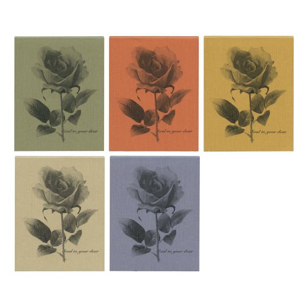 メモ帳 ばらのクラフトメモ 【橙】クラフト紙