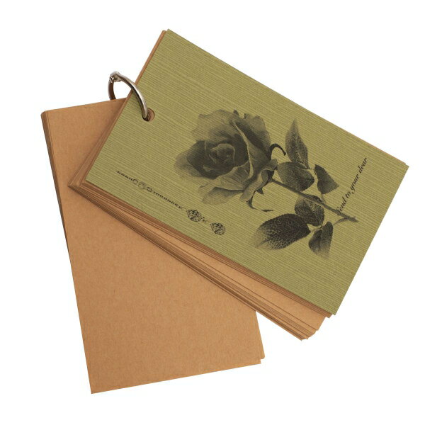 単語帳 ばらの忘れない帳 【古染】クラフト紙 2