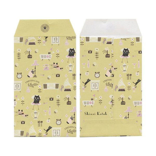 Shinzi Katoh UNEVEN CATS ポチ袋 小【room】かわいい ねこ