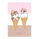 mofusand/モフサンド 夏柄 ポストカード【コーンアイスクリーム】ぢゅの かわいい ねこ