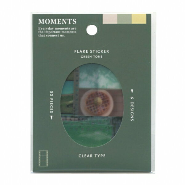 MOMENTS STICKER/モーメンツフレークステッカー【green tone】おしゃれ シール