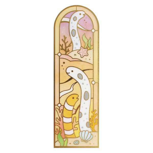ステンドグラス風 透明しおり【GardenEel】クリアブックマーク
