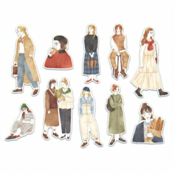 Amie sticker/アミ ステッカー 【british girl】かわいい フレークシール
