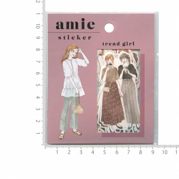 Amie sticker/アミ ステッカー 【british girl】かわいい フレークシール
