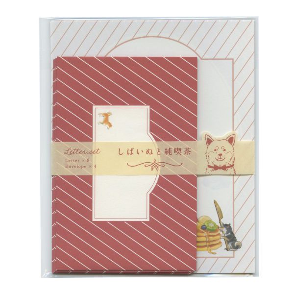 樂天商城 - 村田夏佳 しばいぬと純喫茶 レターセット【パンケーキ】かわいい