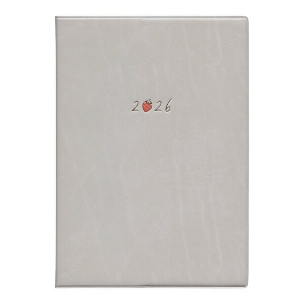 2026 3月始まり B6ウィークリー ストロベリー【グレー】