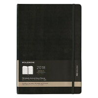 【Moleskine/モレスキン】A4週間バーチカル見開きハードカバーPRO【ブラック】<2018年1月から2018年12月>854313【あす楽対応】