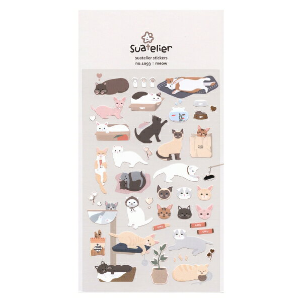 樂天商城 - スワテリエ ステッカー デコレーションシール【mewo】韓国 シール
