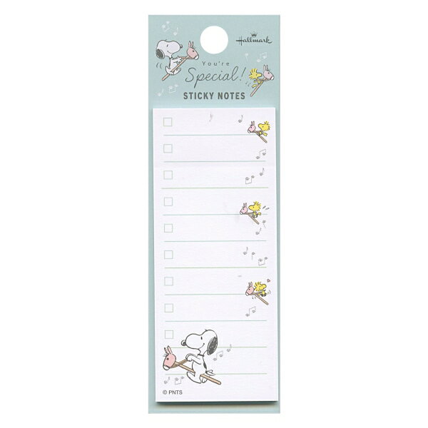 ToDoふせん スヌーピー×おもちゃの馬 ピーナッツ 【グリーン】かわいい