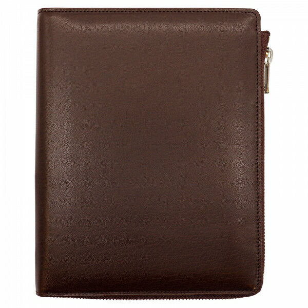 システム手帳 タイマー17(バイブル) レザー Lジップカバー バッファローレザー【チョコ】