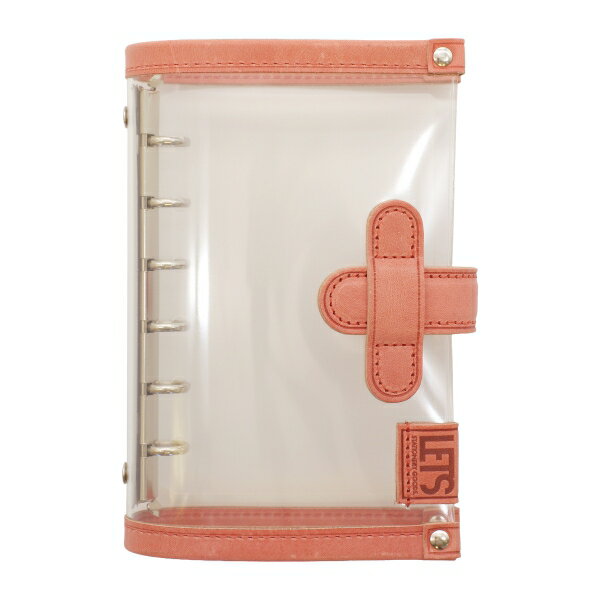 LETS STATIONERY GOODS クリアシステム手帳 ミニ6【mostro/アプリコットピンク】