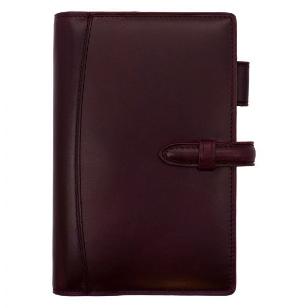 システム手帳 バイブル ヒメル ベルト リング径15mm【パープル】本革