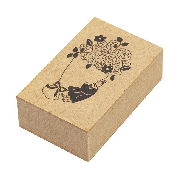 マールちゃん イラストスタンプ【フラワーブーケ】日本製 ハンコ