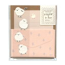 ミドリ/デザインフィル ミニレターセット ふわふわ動物 シール付 【シマエナガ柄A】かわいい 86513006