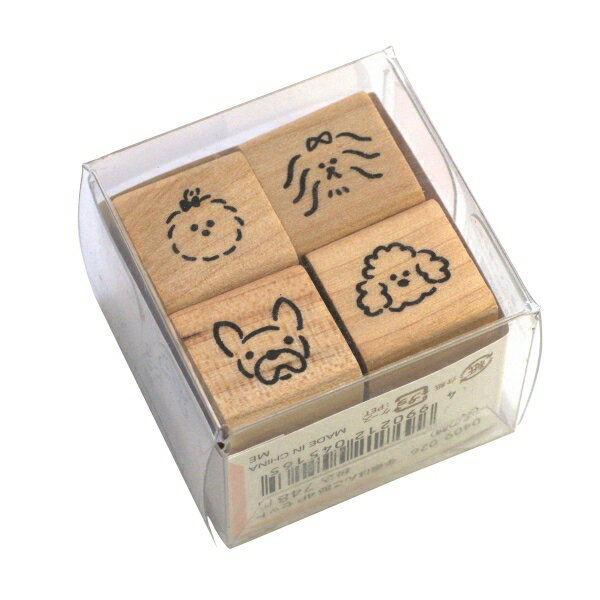 Rakuten - スタンプ #手帳はんこ部4Pセット ゴム印【イヌ】手帳デコ