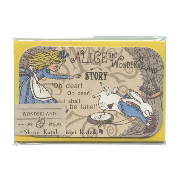 不思議なアリス メッセージカードセット【アリス WONDER LAND】シンジカトウ かわいい