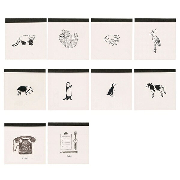 メモパッド・スクエア Animal Series【カワウソ】の商品画像 3