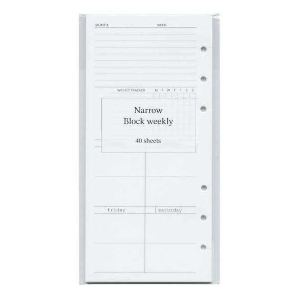 樂天商城 - monta ナローリフィル 穴径:4mm 週間ブロック 40枚