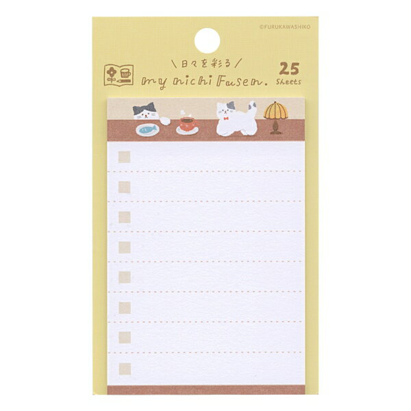 Label Paper - わたしびより マイニチ付箋【もふもふにゃんこ】