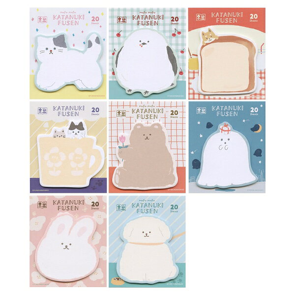 わたしびより 型抜きふせん 20枚入【もふもふにゃんこ】 kdmbz-10226286 文具・文房具のKDM 楽天市場支店 サンプル画像2