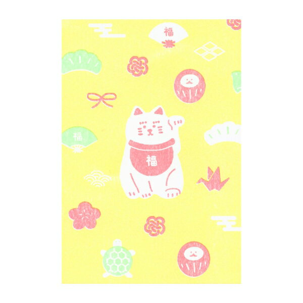 Other - レトロ印刷 ポストカード【縁起ものねこ】