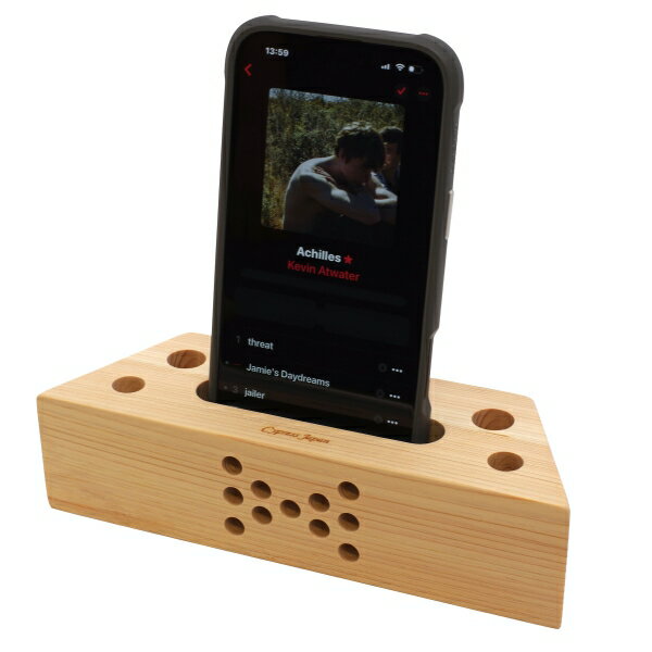 檜スマホスピーカー