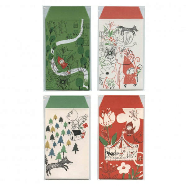 Shinzi Katoh/シンジカトウ ポチ袋 小 赤ずきん【花束を】