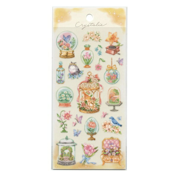 クリスタリア ステッカー【フラワー】シール デコ
