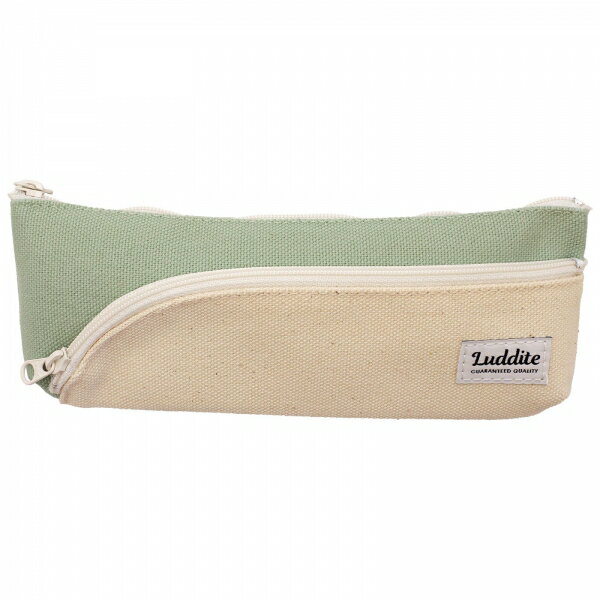 ペンケース ツートンラインペンケース スリム 全6色【セージグリーン】倉敷帆布 日本製