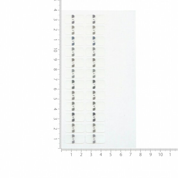 ミドリ／デザインフィル インデックスラベル S チラットINDEX 数字【グレー】手帳アクセサリー 82604006