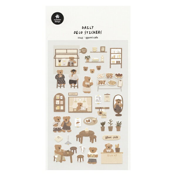 樂天商城 - スワテリエ ステッカー デコレーションシール【ggumi cafe】韓国 シール