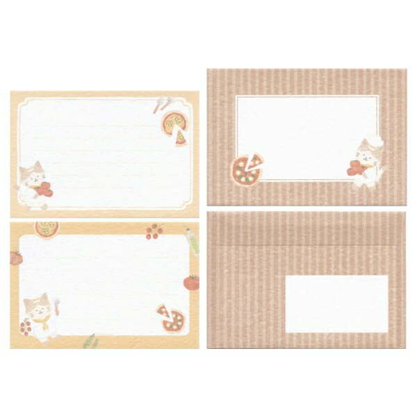 イタリア レターセット【ピザにゃんこ】 2