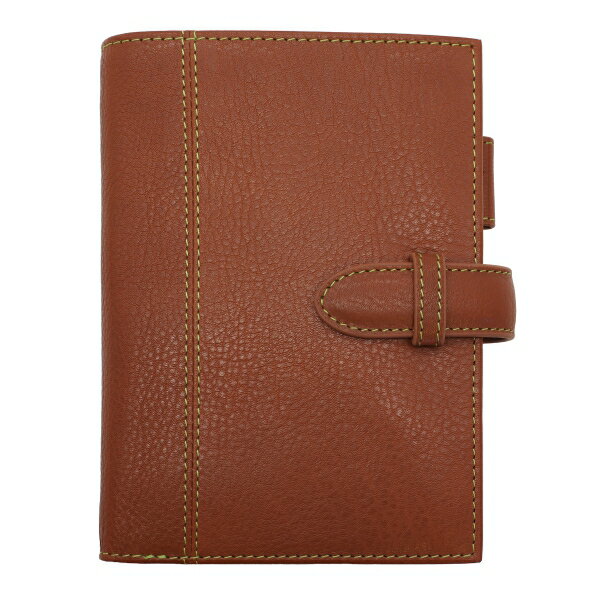 ナトゥーラ ミニ6 13mm ベルト システム手帳【ブラウン×ライトグリーン】