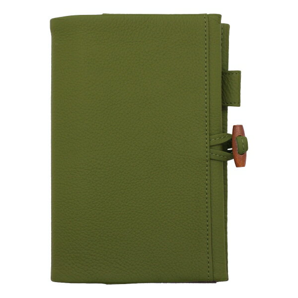 抹茶 バイブル 15mm トグル留め システム手帳【深緑】